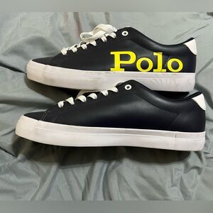 Ralph Lauren Blue Leather Sneakers